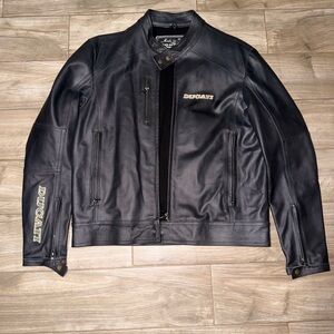 Ducati monster 20th anniversary leather motorcycle jacket made in Italy